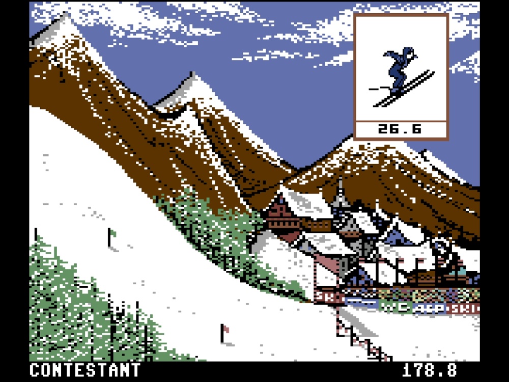 Gameplay of Winter Games for Commodore 64